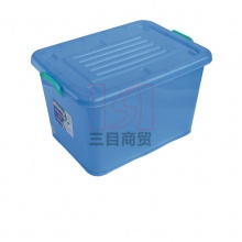恒丰塑料储物箱436型 640*460*375mm 有轮 白、绿、蓝色不透明 10个/件