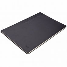 晨光皮面笔记本APYLL488(雅致办公) A5-76页 雅纹黑色