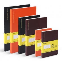 晨光软皮笔记本A5130（经典）APYH8931 A5-130页 橙色/黑色/棕色