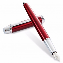 齐心拉诺斯钢笔FP6201 F尖0.5mm 红色/蓝色/黑色/银色
