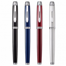 齐心拉诺斯钢笔FP6201 F尖0.5mm 红色/蓝色/黑色/银色