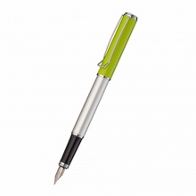 齐心金属钢笔FP6206 F尖0.5mm 黄色/橙色/绿色/蓝色 (1笔+2墨囊)/套