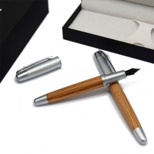 晨光钢笔AFPW4804原木色金属抽水式钢笔 礼盒装