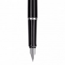 得力钢笔S668F发现者系列 F明尖 黑色/白色 1支礼盒装