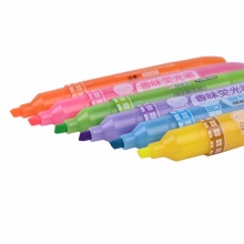 晨光荧光笔FHM21003米菲香味 黄色/橙色/紫色/绿色/粉红/蓝色 单色12支/盒