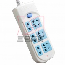 公牛电源转换器GN-609(3-1.8) 10A 6孔（三相3孔两相3孔）1.8米 插座插排插线板