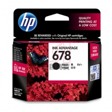 惠普原装墨盒HP678(CZ107AA) 黑色 适用于HP喷墨打印机HP DeskJet 2515 480页