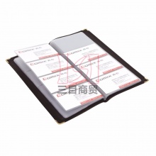 齐心便携式软皮名片册NU160 160枚 一段四格 黑色115*252mm 20本/箱