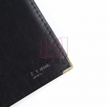 齐心便携式软皮名片册NU160 160枚 一段四格 黑色115*252mm 20本/箱