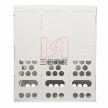 齐心资料架B2113三格 蓝色 20组/箱