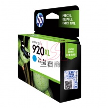 惠普原装墨盒HP920XL(CD972AA)大容量 青色 适用于HP喷墨打印机6000/7000/6500/7500 700页