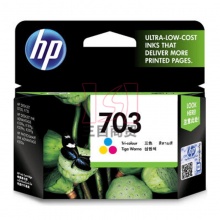 惠普原装墨盒HP703(CD887AA) 黑色 适用于HP喷墨打印机D730/K109a/K109g/F735 600页