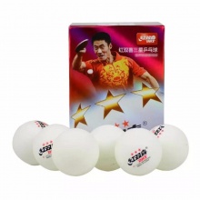 红双喜三星训练乒乓球黄白6个/盒