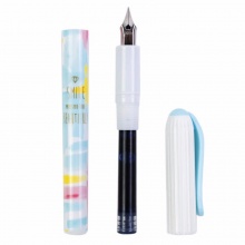 晨光直液式钢笔HAFP0713素纹控系列 1支钢笔+6支墨囊 可擦晶蓝/可擦纯蓝/可擦墨蓝 壳颜色随机 24卡装/盒