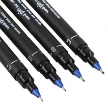 三菱 PIN05-200 针管水性纤维笔 0.5MM 蓝色 12支/盒