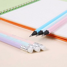 晨光铅笔AWP30827炫彩六角黒木木杆铅笔HB 12支/盒