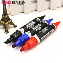 得力 S555 大双头记号笔 油性1.5-6mm 红色/蓝色/黑色 10支/盒