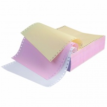 齐心 CC2410-42K 优品电脑打印纸241-4彩色二等份600页不撕边 
