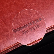 博文 7810 皮面活页带扣笔记本 B5-9孔100页 棕色