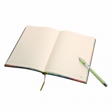 得力 3184 皮面笔记本活力系列 56K/112页 红色 彩色喷边