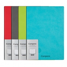 齐心Compera皮面笔记本C8022 A5-154张 70g米黄 蓝色