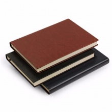 得力 3186商务系列  皮面笔记本 25K/160页 黑色 PU面料