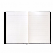 得力 3331 皮面笔记本25K-114张 210*143mm 黑色