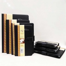 申士 SS-1701 带扣皮面笔记本 72K-140张 88x112mm 70克白纸 黑色