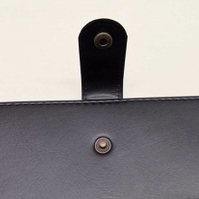 申士 SS-1701 带扣皮面笔记本 72K-140张 88x112mm 70克白纸 黑色
