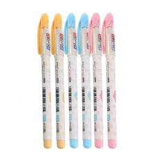 晨光 AKPA9002 热可擦中性笔 0.5mm卡通子弹头 晶蓝/黑色/红色 12支/盒
