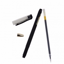 晨光 AGPA2004 黑金陶瓷球珠中性笔 0.5mm 半针管 黑色/蓝色 12支/盒