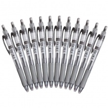 齐心 GP1008 按动中性笔  0.5mm 匹配笔芯R929 黑色 12支/盒