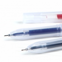 齐心简约中性笔k3020 0.5mm 针管 笔芯黑色 外壳配色  20支卡