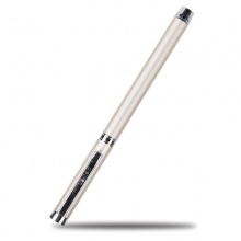 得力 S97 中性笔 金属拉丝 子弹头 0.5mm 笔壳 灰色 12支/盒