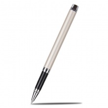 得力 S97 中性笔 金属拉丝 子弹头 0.5mm 笔壳 灰色 12支/盒