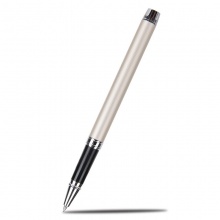 得力 S98 中性笔 金属拉丝 子弹头 0.5mm 笔壳 金色 12支/盒
