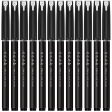 得力 S106 考试中性笔 全针管 0.5mm 炭黑 12支/盒