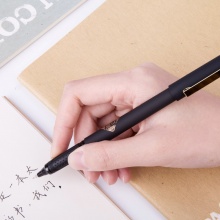 得力 S109 考试中性笔 全针管 0.5mm 炭黑 12支/盒