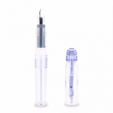 晨光直液式钢笔HAFP0664 卡装1支钢笔+4支墨囊 可擦晶蓝可擦纯蓝黑色可擦墨蓝 壳颜色随机 24卡盒