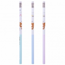 得力铅笔卡通熊58131-HB/58132-2B 带橡皮头 混 12支/盒