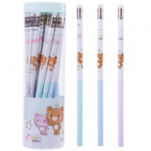 得力铅笔卡通熊58133-HB/58134-2B 带橡皮头ET筒装 混 30支/筒