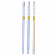 得力铅笔58135-HB/58136-2B卡通卡丘六角铅笔带橡皮头 卡装 混 12支/卡