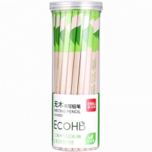 得力无木铅笔58200-HB/58201-HB塑料铅笔 绿 50支/筒