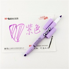 晨光荧光笔双头大眼仔AHM21212黄色/橙色/紫色/绿色/粉红/蓝色 单色12支/盒