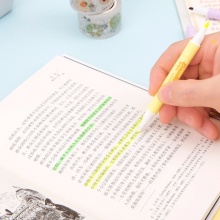 晨光可擦双头荧光笔套装AHM25804六色黄色/橙色/紫色/绿色/粉红/蓝色 6色套装