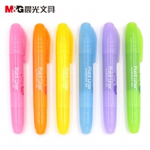 晨光荧光笔AHM21009单头 黄色/橙色/紫色/绿色/粉红/蓝色 单色12支/盒