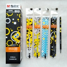 晨光 3006 热可擦中性替芯海绵宝宝 晶蓝/墨蓝/黑 0.5mm 20支/盒