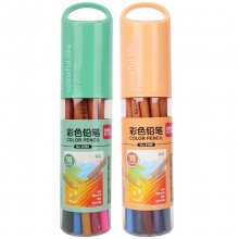 得力彩色铅笔6390 18色 混色筒装