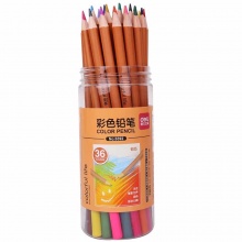 得力彩色铅笔6392 36色 混色筒装