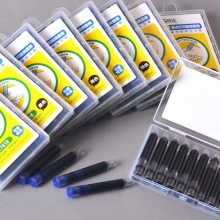 晨光可替换墨囊优握AIC47618黑/可擦墨蓝/纯蓝/晶蓝0.9ml 10支/盒